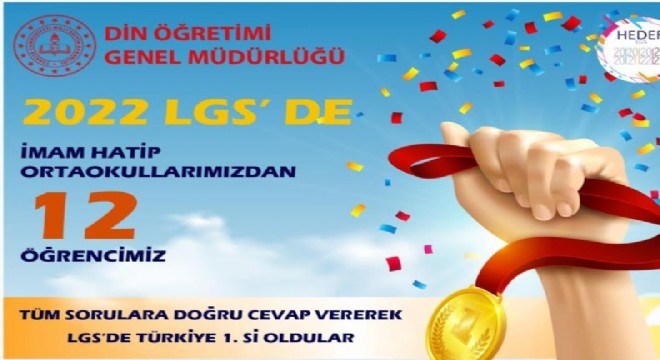  LGS de İmam Hatip Ortaokullarından büyük başarı